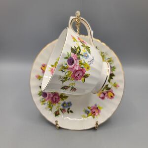 Vintage Bone China Floral Teacup And Saucer Duchess England